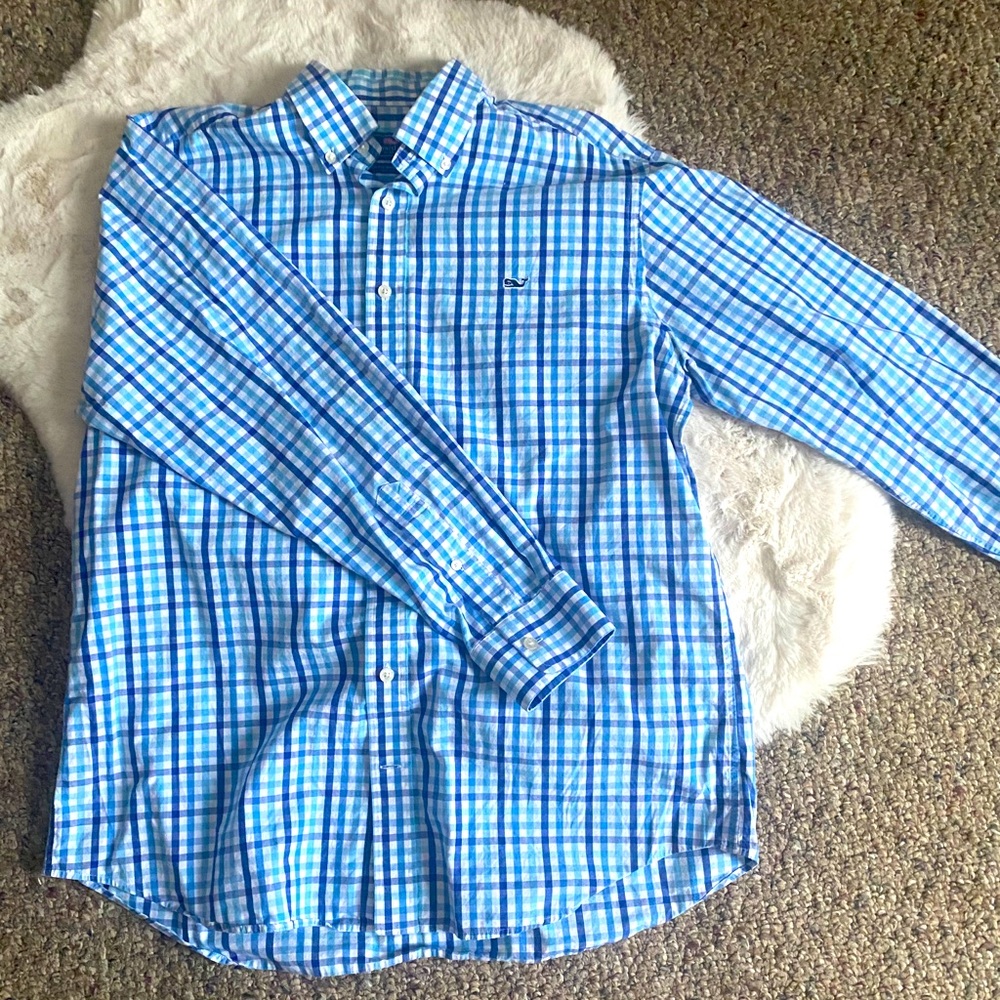 Slim-Fit Vineyard Vines Gingham Button Up